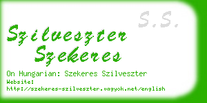 szilveszter szekeres business card